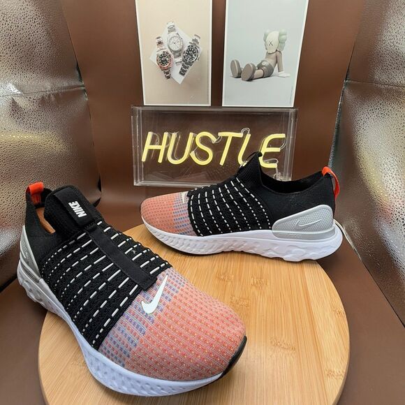 Nike React Phantom Run Flyknit 2 Black Team Orange Men's 10.5 - Picture 5 of 10